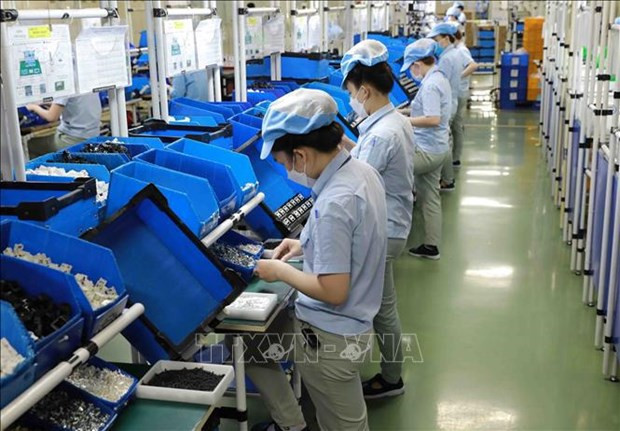 Fabricación de electrodomésticos en el Parque Industrial Vietnam - Singapore en la provincia de Binh Duong. (Fotografía: VNA)