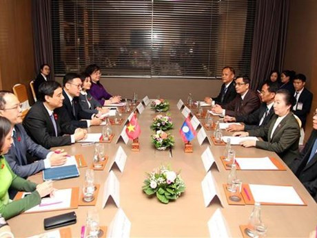En la reunión. (Foto: VNA)