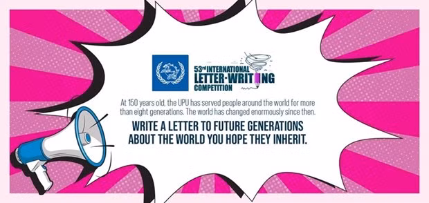 El cartel del Concurso Internacional de Redacción de Cartas de la UPU 2024. (Foto: VNA)