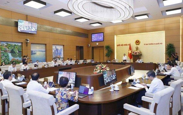 La XVI reunión del Comité Permanente de la Asamblea Nacional de Vietnam. (Fotografía: VNA)