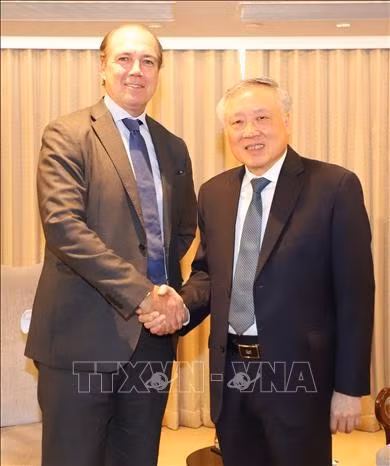 El viceprimer ministro de Vietnam Nguyen Hoa Binh y el director ejecutivo de Swire Pacific, Tim Blackburn. (Foto: VNA)