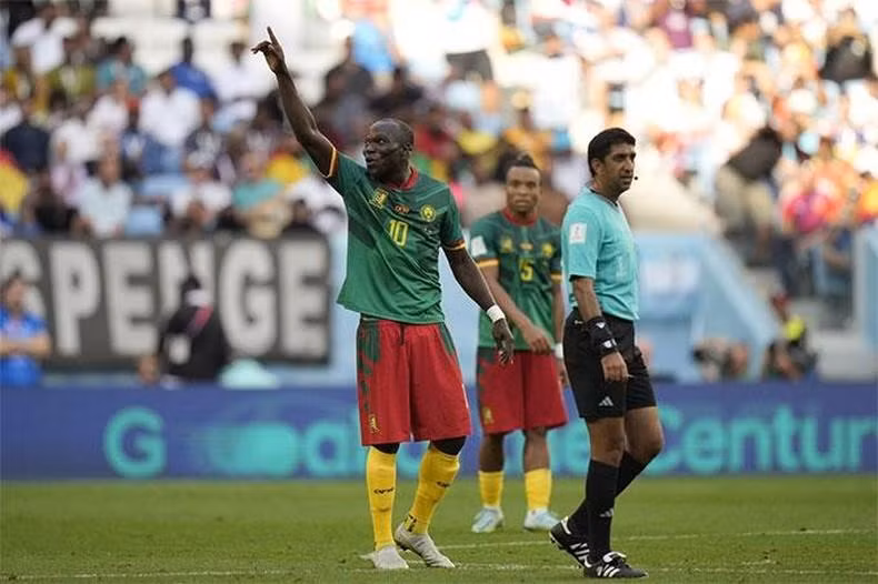 Vicente Aboubakar celebra su gol. (Fotografía: Reuters)