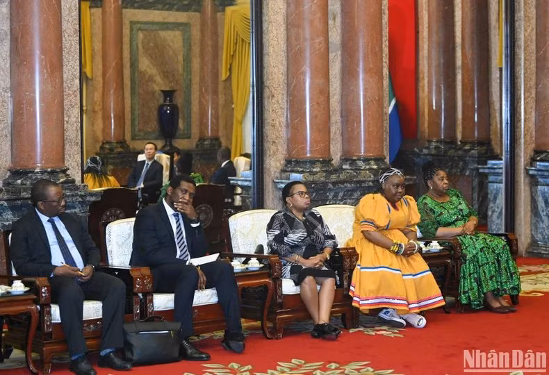 Delegados sudafricanos en la cita.