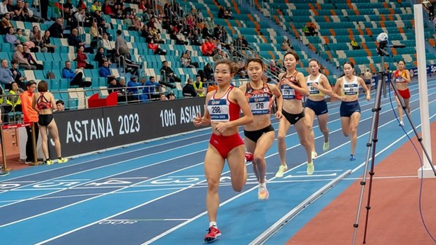 Nguyen Thi Oanh obtiene la medalla de oro en la prueba de mil 500 metros femenino. (Fotografía: webthethao.vn)