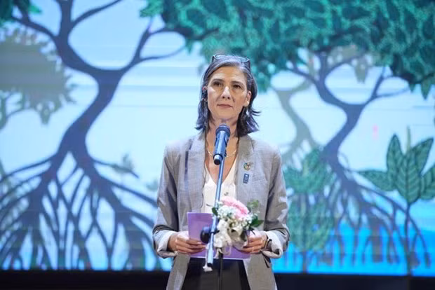 La representante residente del PNUD en Vietnam, Ramla Al Khalidi. (Foto: VNA)