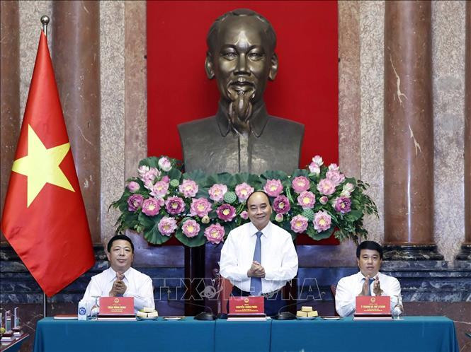 El presidente de Vietnam, Nguyen Xuan Phuc, en el evento. (Fotografía: VNA) 