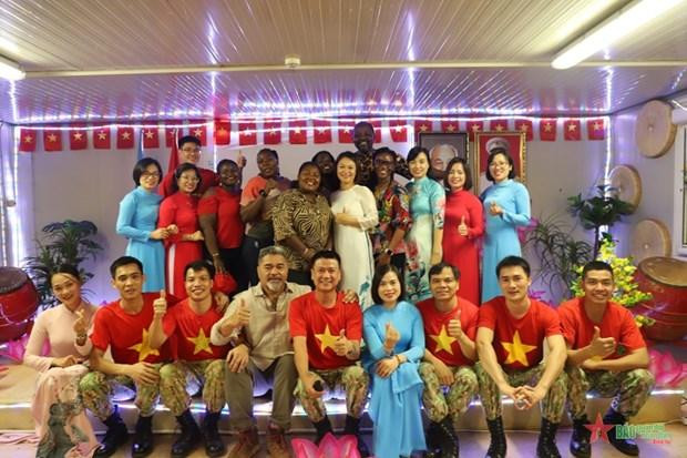 Cascos azules de Vietnam en Sudán del Sur celebran Día Nacional. (Fotografía: qdnd.vn)
