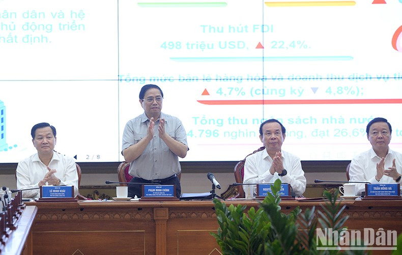 El primer ministro de Vietnam, Pham Minh Chinh, en el evento. (Fuente: Nhan Dan)