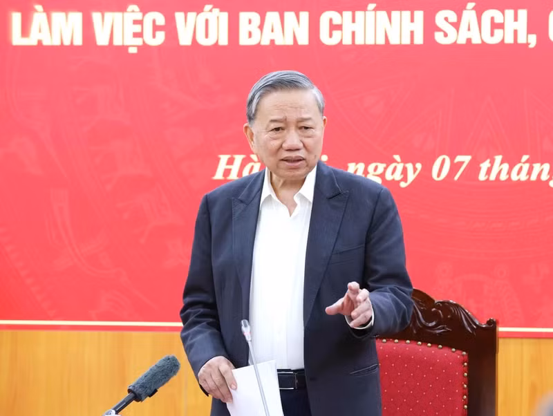 El secretario general del Partido Comunista de Vietnam (PCV), To Lam. (Foto: VNA)