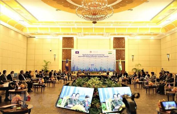 Escenario de la reunión informal entre los Ministros de Defensa de la Asean y la India. (Fotografía: VNA)