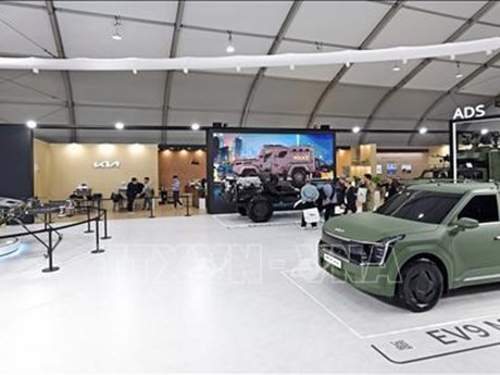 El pabellón de la Corporación Kia en la exposición. (Foto: Yonhap/VNA)