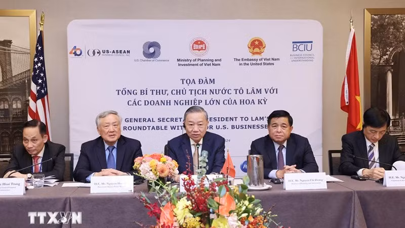 El secretario general del PCV y presidente de Vietnam, To Lam, interviene en el evento. (Foto: VNA)