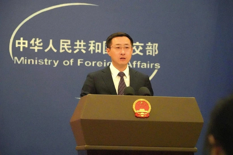 El portavoz del Ministerio de Asuntos Exteriores de China, Lin Jian. (Foto: VOV)