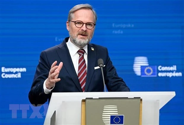 El primer ministro de la República Checa, Petr Fiala. (Foto: AFP/VNA)