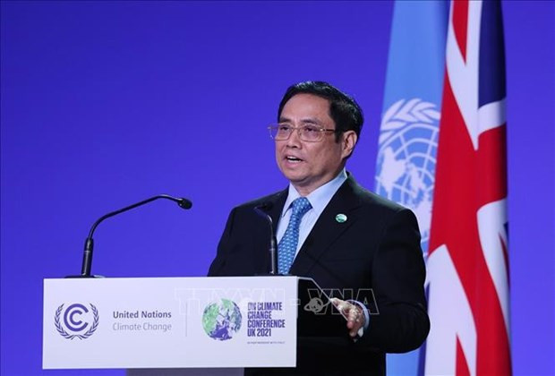 El primer ministro de Vietnam, Pham Minh Chinh en COP26. (Foto: VNA)