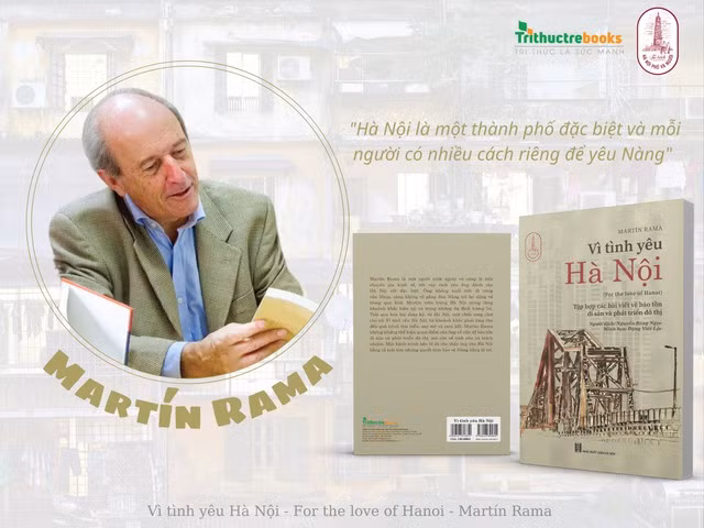 Martín Rama y su libro "Por amor a Hanói". (Fuente: toquoc.vn)