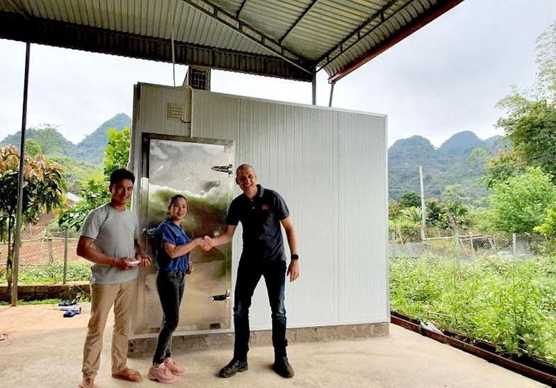 Almacenamiento en frío en la Cooperativa de Agricultura Orgánica de Dong Sang, en la comuna homónima, en el distrito de Moc Chau.