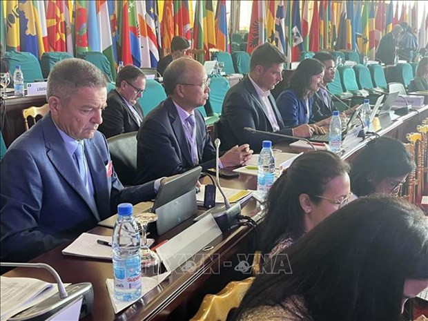 La delegación vietnamita en el evento. (Foto: Embajada de Vietnam)