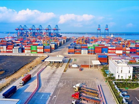 Puerto internacional de Gemalink en el grupo de puertos de aguas profundas de Cai Mep-Thi Vai, ciudad de Phu My, provincia de Ba Ria-Vung Tau. (Fuente: VNA)