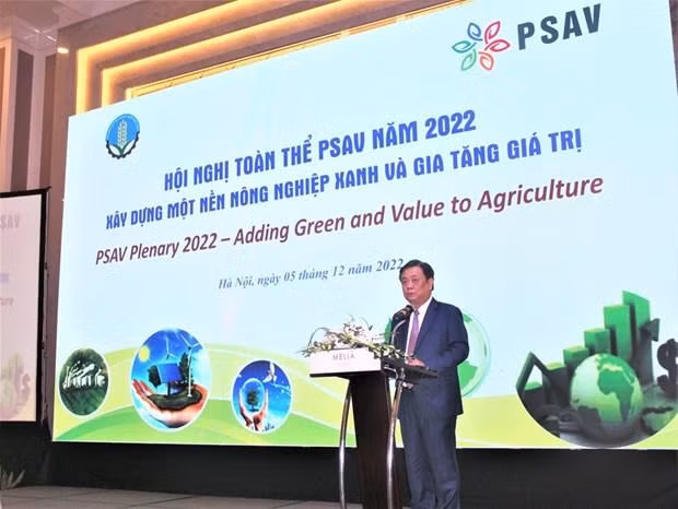 El ministro de Agricultura y Desarrollo Rural, Le Minh Hoan, habla en la cita. (Fotografía: VNA)