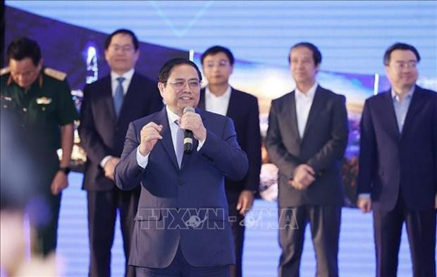 El primer ministro de Vietnam, Pham Minh Chinh, en el evento. (Fotografía: VNA)