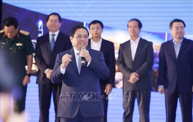 El primer ministro de Vietnam, Pham Minh Chinh, en el evento. (Fotografía: VNA)