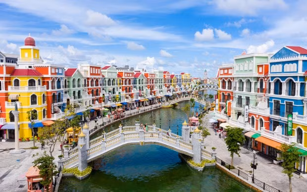 La versión en miniatura de la ciudad de Venecia, en el complejo turístico y de entretenimiento Grand World, perteneciente a Phu Quoc United Center. (Foto: VNA)