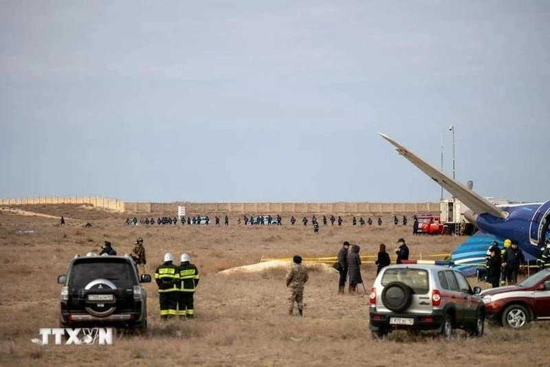Escena del accidente aéreo. (Foto: Xinhua)