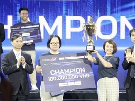 BUYO Bioplastics recibe el primer premio de TECHFEST Vietnam 2023. (Foto: VNA)