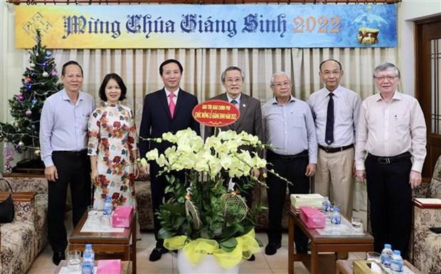 Felicitan a comunidad religiosa en Ciudad Ho Chi Minh por Navidad. (Fotografía: VNA)