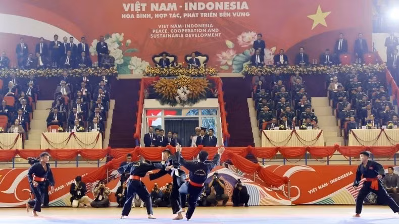 Presentación de artes marciales tradicionales vietnamitas. (Foto: VNA)