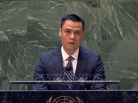 El embajador Dang Hoang Giang, representante permanente de Vietnam ante las Naciones Unidas. (Fotografía: VNA)