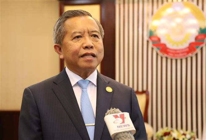 Boviengkham Vongdara, ministro laosiano de Tecnología y Comunicaciones y presidente de la Asociación de Amistad Laos-Vietnam. (Foto: VNA)