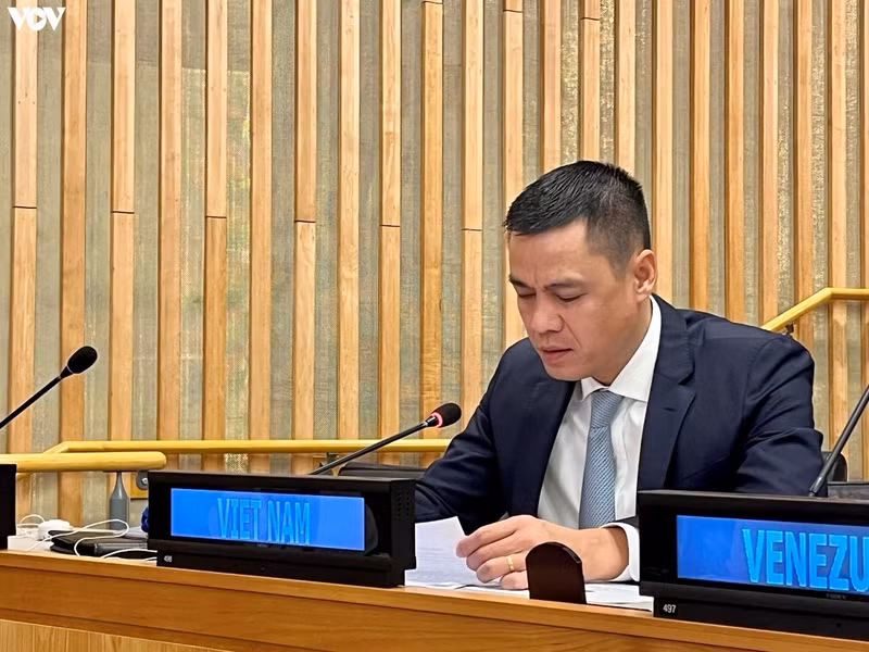El embajador Dang Hoang Giang, representante permanente de Vietnam ante las Naciones Unidas. (Fotografía: VOV)