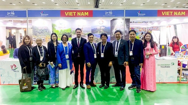 Stand de Vietnam en la feria. (Foto: baodinhbinh.vn)