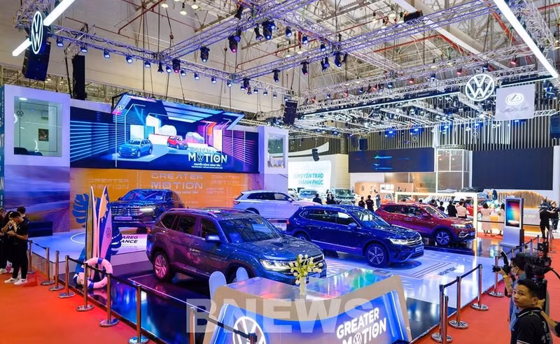 El pabellón de Volkswagen en Vietnam Motor Show 2022. (Foto: VNA)