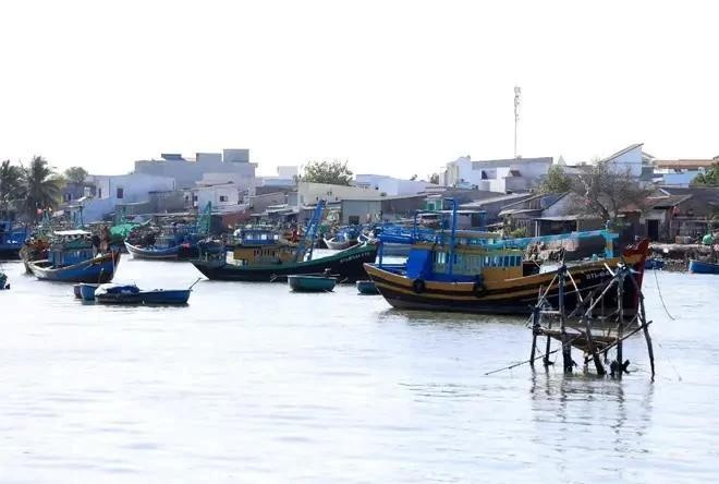 Barcos pesqueros en la provincia de Binh Thuan. (Foto: VNA)