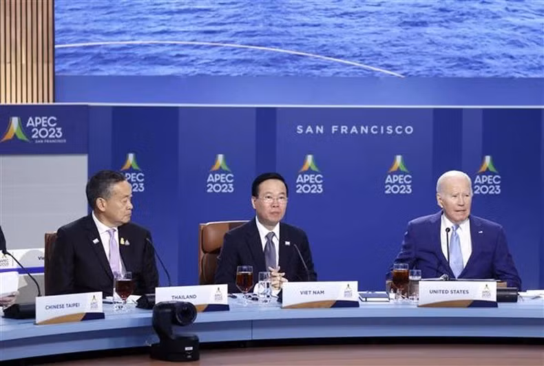 El presidente vietnamita Vo Van Thuong en el evento. (Foto: VNA)