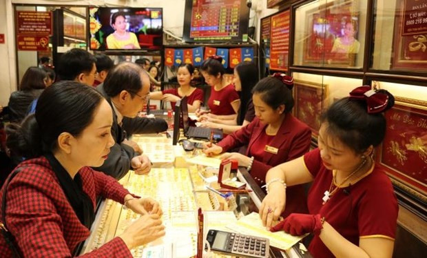 En una tienda de oro de la compañía Bao Tin Minh Chau. (Foto: VNA)