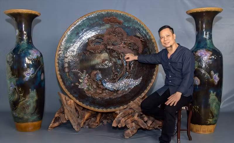 La obra “Thiem thu thien phong an” es reconocida como la escultura de cerámica más grande de una criatura mítica. (Fotografía: VNA)