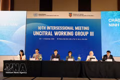 La décima reunión entre sesiones del Grupo de Trabajo III sobre la reforma del ISDS se celebra la provincia norteña de Ninh Binh, con la participación de cerca de 250 delegados. (Foto: VNA)