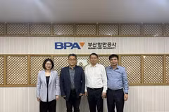 Delegación del Ministerio de Finanzas de Vietnam realiza una visita de trabajo a la ciudad surcoreana de Busan. (Fuente: baoquocte.vn)