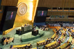 El secretario general del Partido Comunista y presidente de Vietnam, To Lam, interviene en el Debate General del 81º período de sesiones de la Asamblea General de las Naciones Unidas. (Foto: VNA)