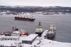 Un rincón de la bahía de Kola, en el mar de Barents. (Foto: VNA)