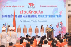 La viceprimera ministra Pham Thi Thanh Tra pronuncia un discurso. (Foto: VNA)