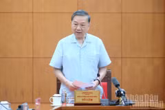 El secretario general del Partido Comunista de Vietnam (PCV) y presidente de la República, To Lam, habla en el evento. (Foto: Nhan Dan)