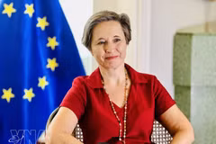 La embajadora de Polonia en Vietnam, Joanna Skoczek. (Foto: VNA)