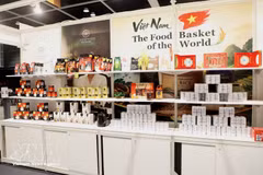 Puesto de Vietnam en la Feria y Exposición Anual de Alimentos de la Región Administrativa Especial de Hong Kong (China), celebrada en agosto de 2026. (Foto: VNA)