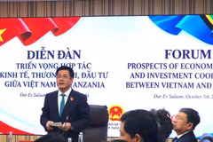 El vicepresidente de la Asamblea Nacional de Vietnam Nguyen Hong Dien interviene en el foro. (Foto: Agencia de Promoción Comercial de Vietnam)