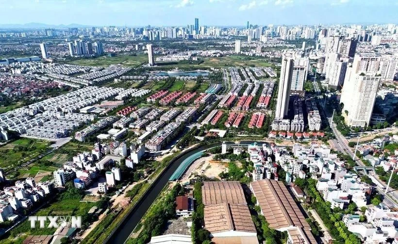 Algunos proyectos inmobiliarios en el distrito de Ha Dong, Hanói. (Fotografía: VNA)